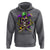 Mardi Gras Jester Skull Hoodie New Orleans Skeleton Beads