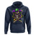 Mardi Gras Jester Skull Hoodie New Orleans Skeleton Beads