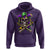 Mardi Gras Jester Skull Hoodie New Orleans Skeleton Beads