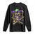 Mardi Gras Jester Skull Long Sleeve Shirt New Orleans Skeleton Beads