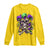 Mardi Gras Jester Skull Long Sleeve Shirt New Orleans Skeleton Beads
