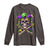 Mardi Gras Jester Skull Long Sleeve Shirt New Orleans Skeleton Beads