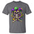 Mardi Gras Jester Skull T Shirt New Orleans Skeleton Beads