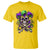 Mardi Gras Jester Skull T Shirt New Orleans Skeleton Beads