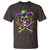 Mardi Gras Jester Skull T Shirt New Orleans Skeleton Beads