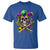 Mardi Gras Jester Skull T Shirt New Orleans Skeleton Beads