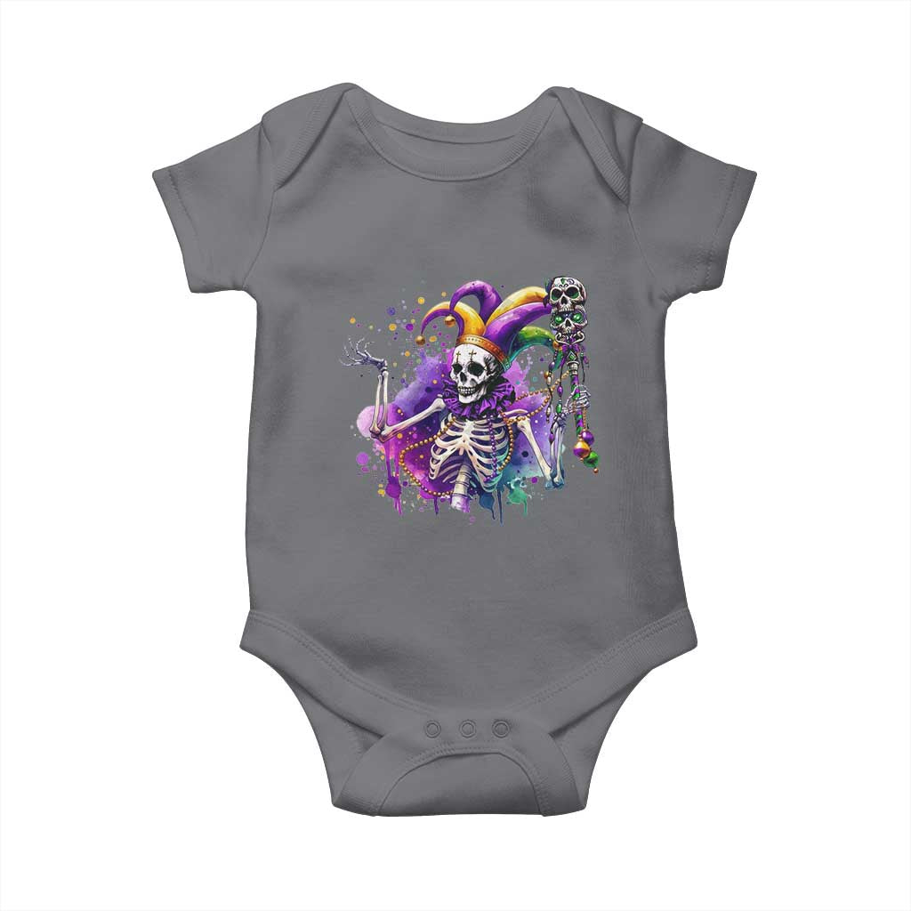 Mardi Gras Baby Onesie Jester Skeleton Skull Lovers