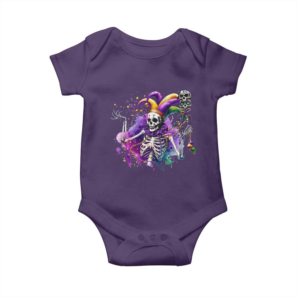 Mardi Gras Baby Onesie Jester Skeleton Skull Lovers