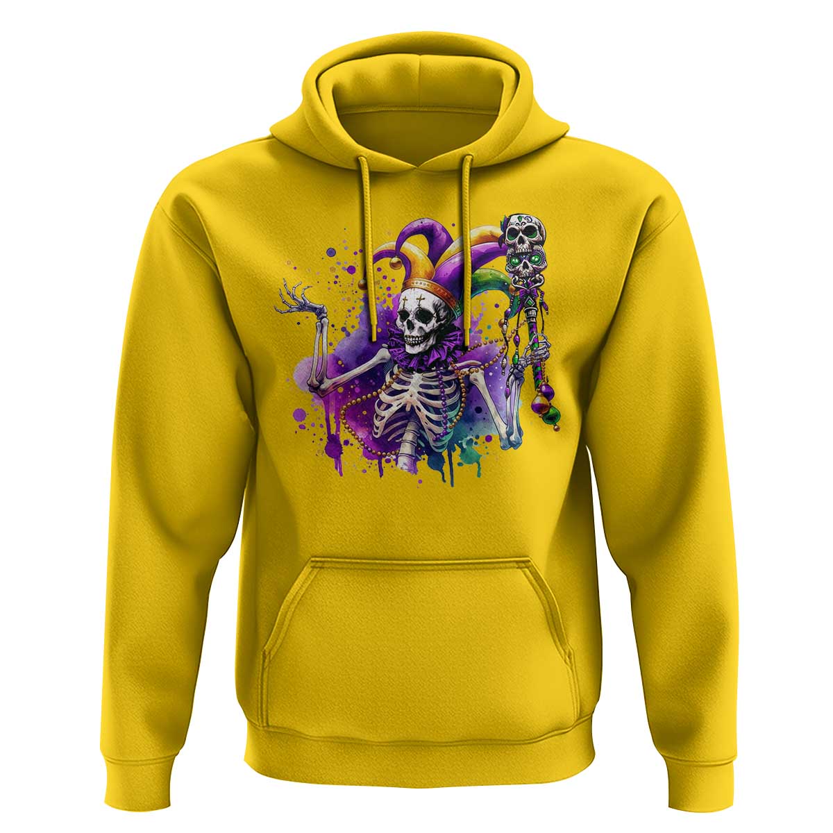 Mardi Gras Hoodie Jester Skeleton Skull Lovers