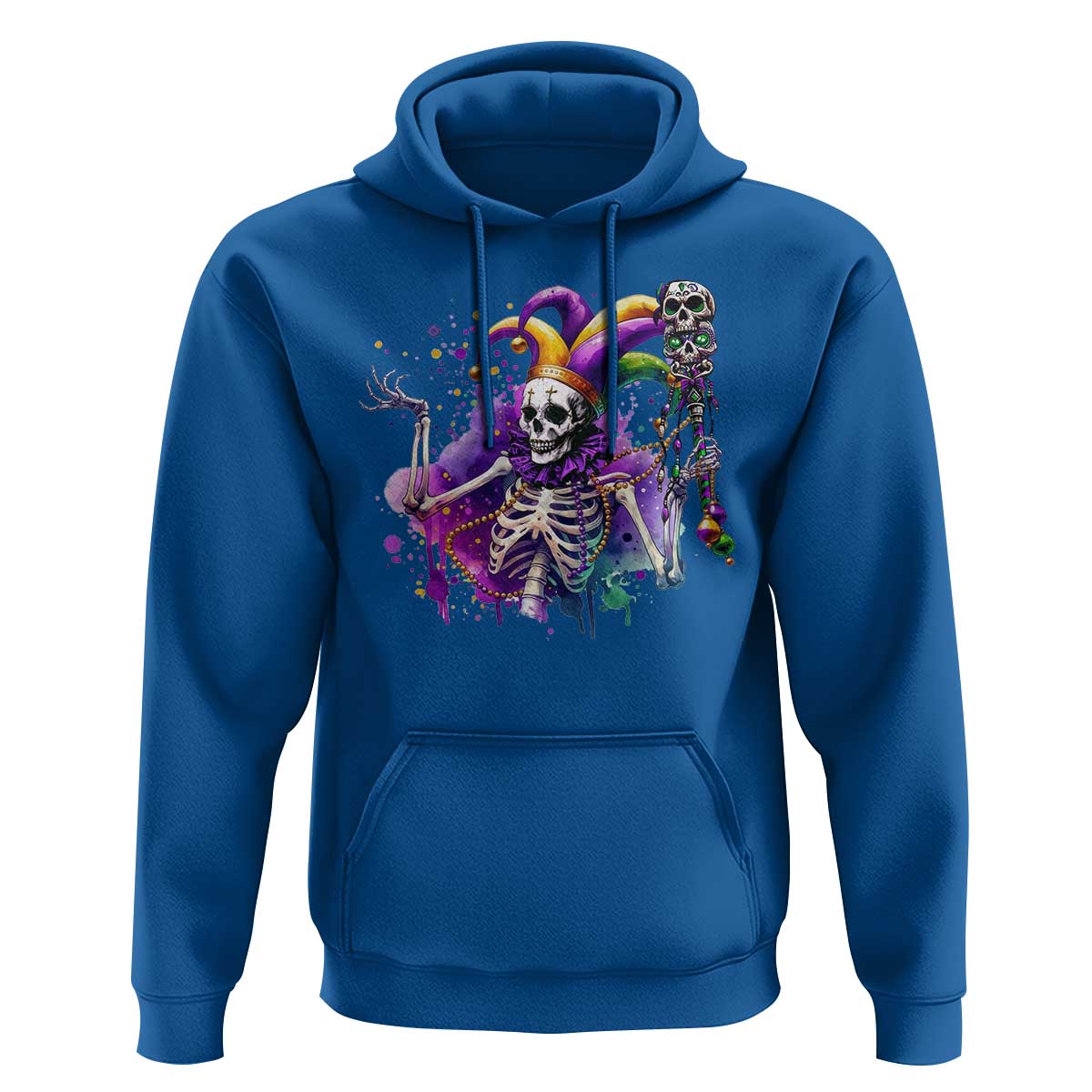 Mardi Gras Hoodie Jester Skeleton Skull Lovers