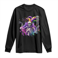 Mardi Gras Long Sleeve Shirt Jester Skeleton Skull Lovers