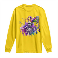 Mardi Gras Long Sleeve Shirt Jester Skeleton Skull Lovers