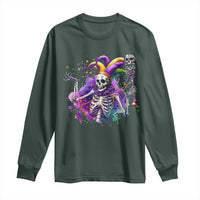 Mardi Gras Long Sleeve Shirt Jester Skeleton Skull Lovers
