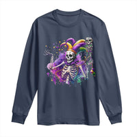 Mardi Gras Long Sleeve Shirt Jester Skeleton Skull Lovers