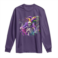 Mardi Gras Long Sleeve Shirt Jester Skeleton Skull Lovers