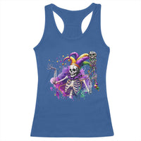 Mardi Gras Racerback Tank Top Jester Skeleton Skull Lovers