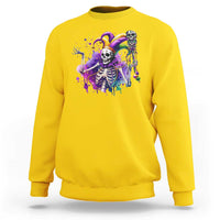 Mardi Gras Sweatshirt Jester Skeleton Skull Lovers