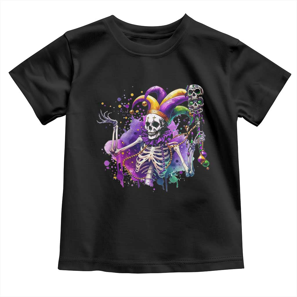 Mardi Gras Toddler T Shirt Jester Skeleton Skull Lovers