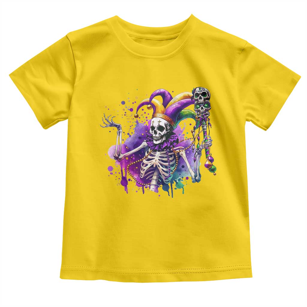 Mardi Gras Toddler T Shirt Jester Skeleton Skull Lovers
