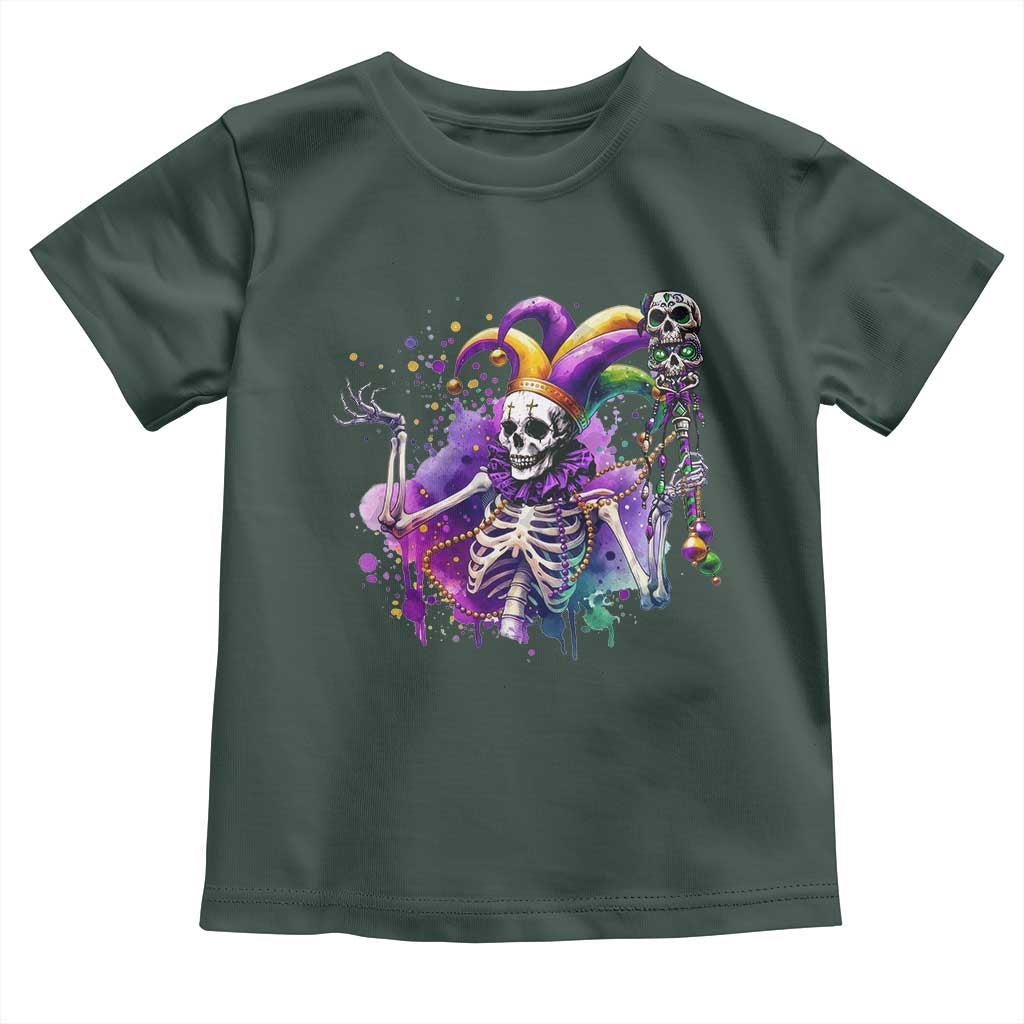 Mardi Gras Toddler T Shirt Jester Skeleton Skull Lovers