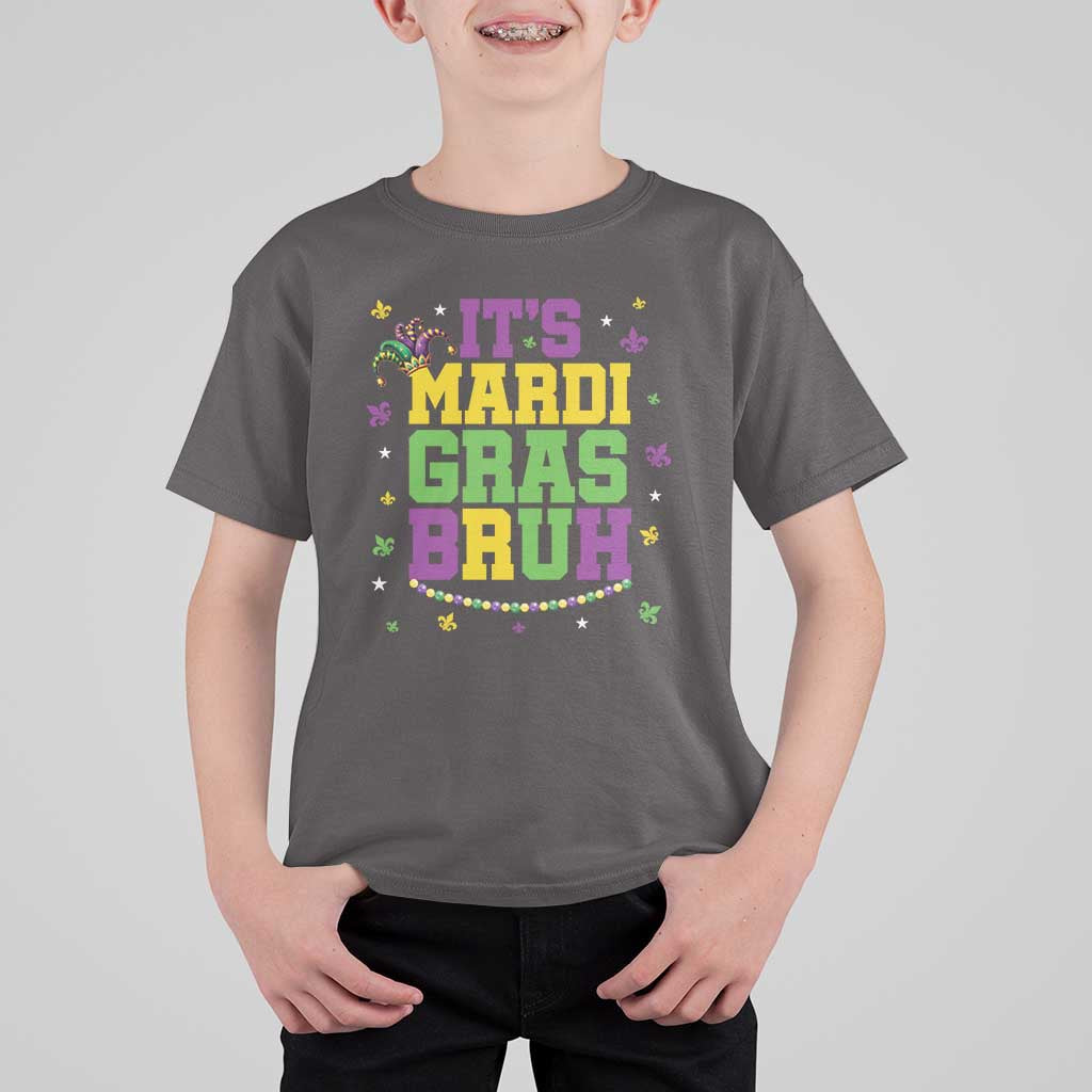 Bruh Mardi Gras T Shirt For Kid Funny Fat Tuesday Teens Boys Kids