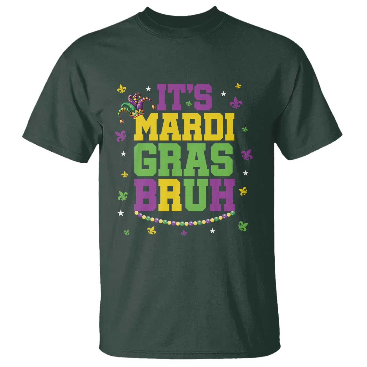 Bruh Mardi Gras T Shirt Funny Fat Tuesday Teens Boys Kids