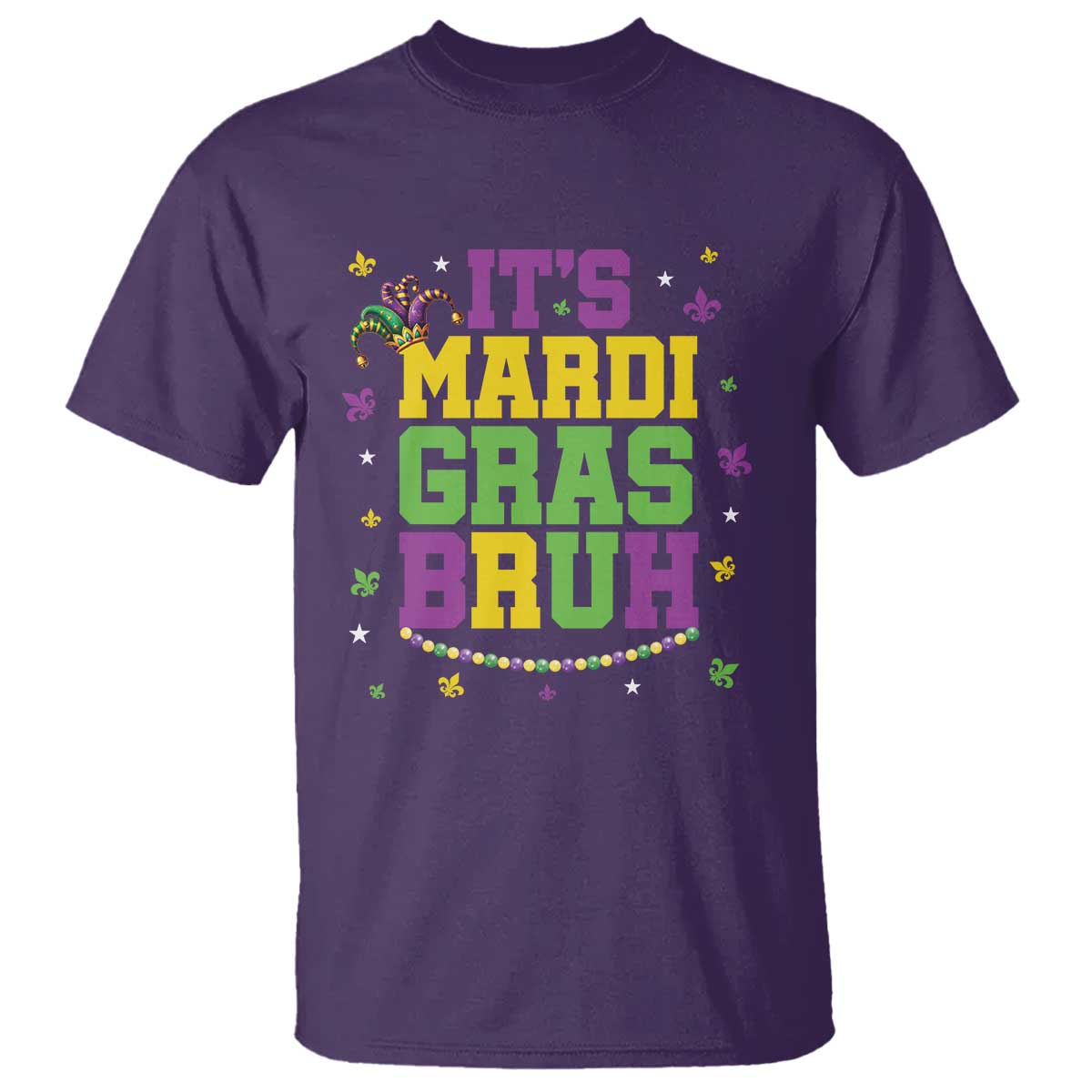 Bruh Mardi Gras T Shirt Funny Fat Tuesday Teens Boys Kids
