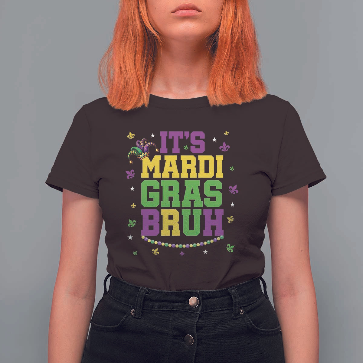 Bruh Mardi Gras T Shirt For Women Funny Fat Tuesday Teens Boys Kids