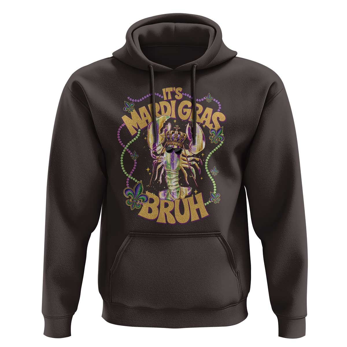 Funny Mardi Gras Bruh Hoodie Dabbing Boy Teens Kids New Orleans Trip Jester Outfit