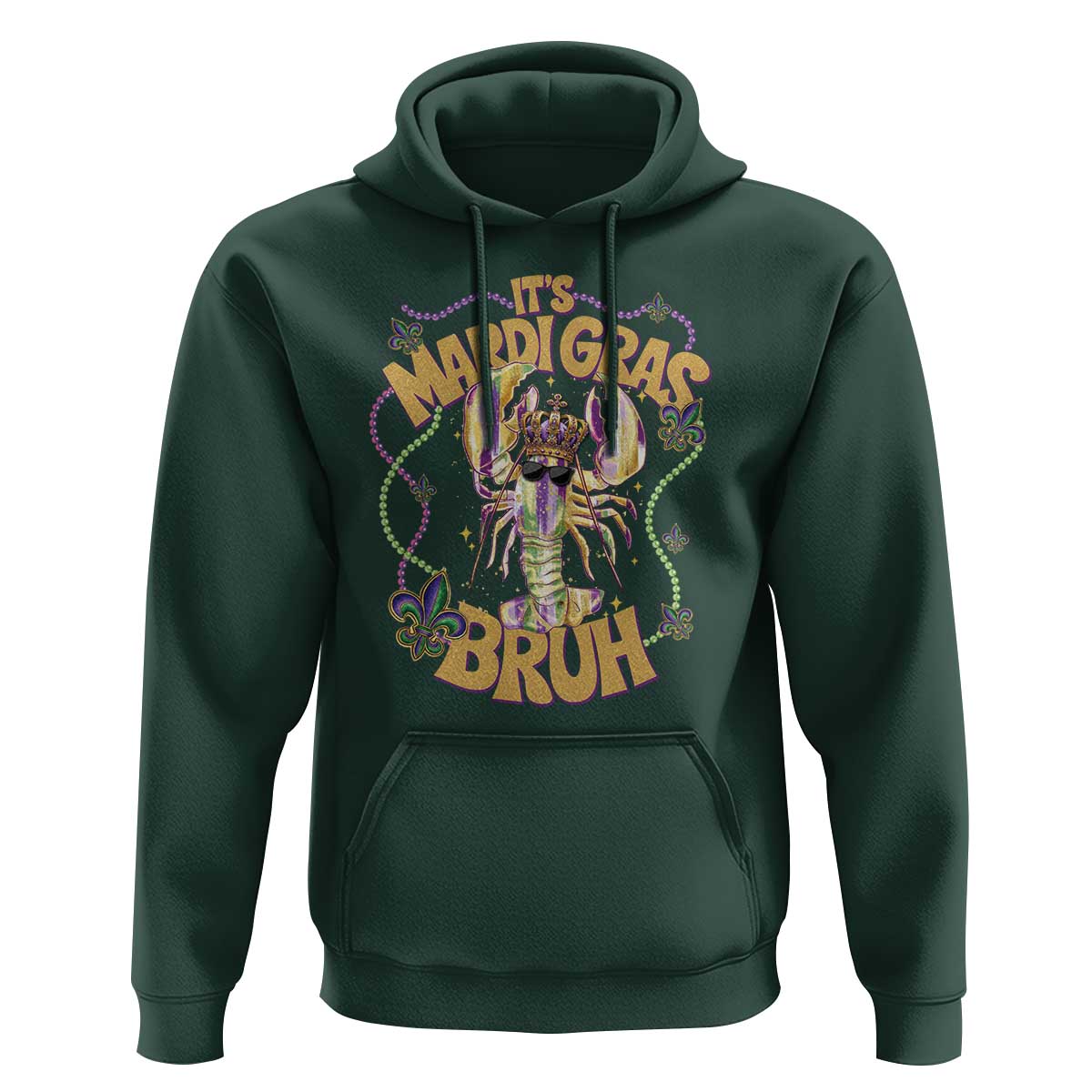 Funny Mardi Gras Bruh Hoodie Dabbing Boy Teens Kids New Orleans Trip Jester Outfit