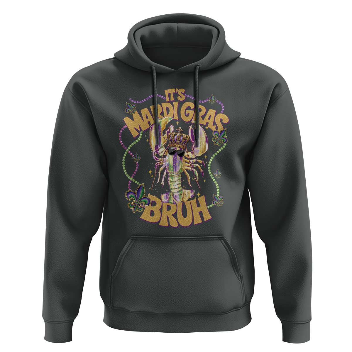 Funny Mardi Gras Bruh Hoodie Dabbing Boy Teens Kids New Orleans Trip Jester Outfit