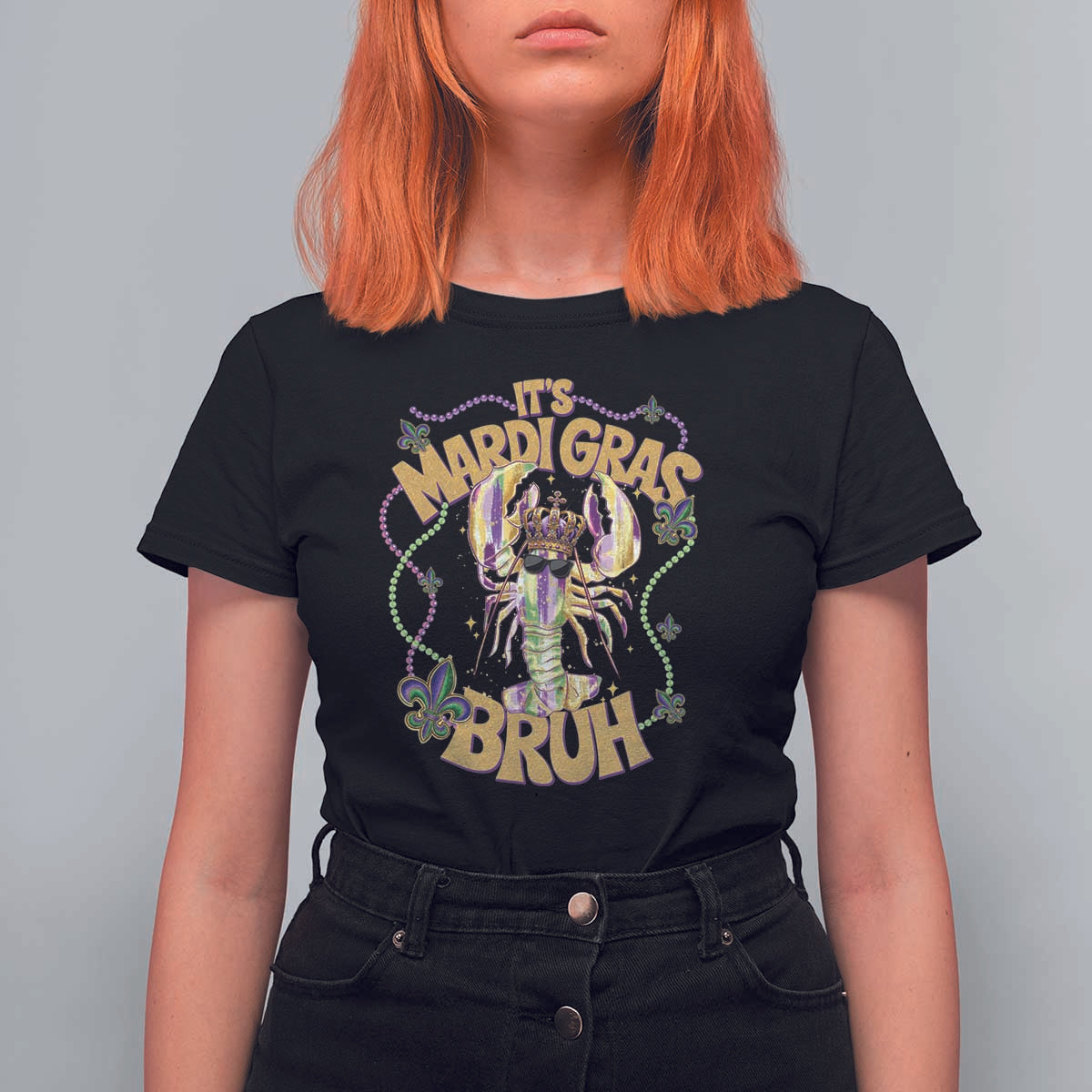 Funny Mardi Gras Bruh T Shirt For Women Dabbing Boy Teens Kids New Orleans Trip Jester Outfit