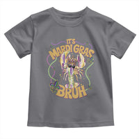 It's Mardi Gras Bruh Toddler T Shirt Glitter Print Crawfish Beads