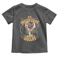 It's Mardi Gras Bruh Toddler T Shirt Glitter Print Crawfish Beads