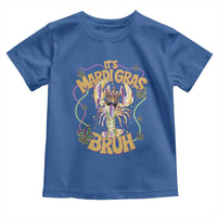 It's Mardi Gras Bruh Toddler T Shirt Glitter Print Crawfish Beads