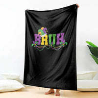 Bruh Mardi Gras Throw Blanket Carnival New Orleans Trip Parade Outfit Teens Boys Kids - Wonder Print Shop