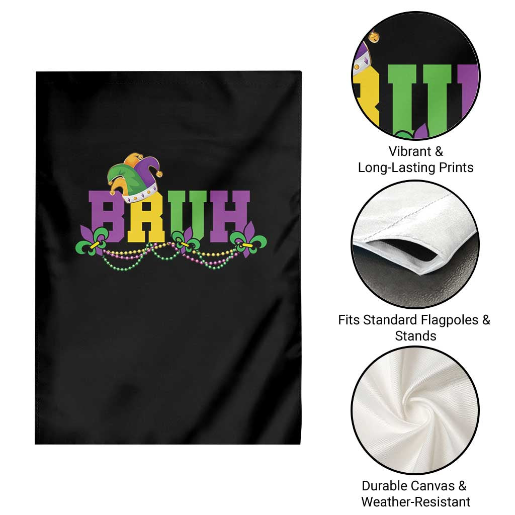 Bruh Mardi Gras Garden Flag Carnival New Orleans Trip Parade Outfit Teens Boys Kids - Wonder Print Shop