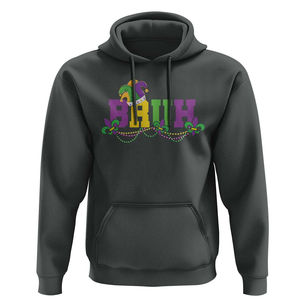 Bruh Mardi Gras Hoodie Carnival New Orleans Trip Parade Outfit Teens Boys Kids - Wonder Print Shop