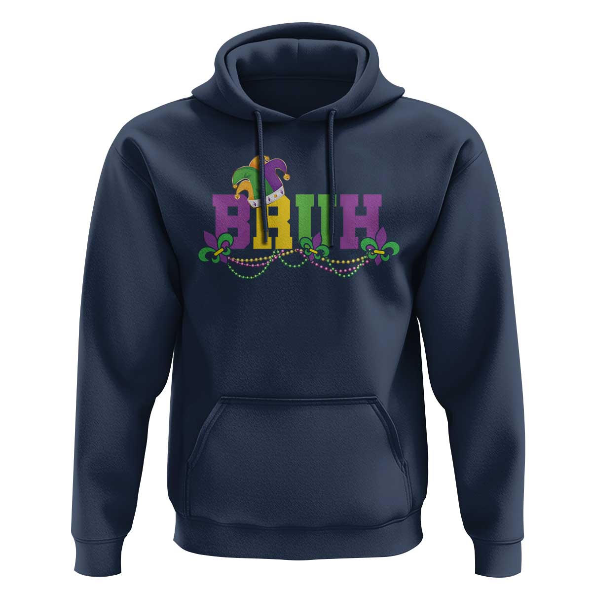 Bruh Mardi Gras Hoodie Carnival New Orleans Trip Parade Outfit Teens Boys Kids - Wonder Print Shop