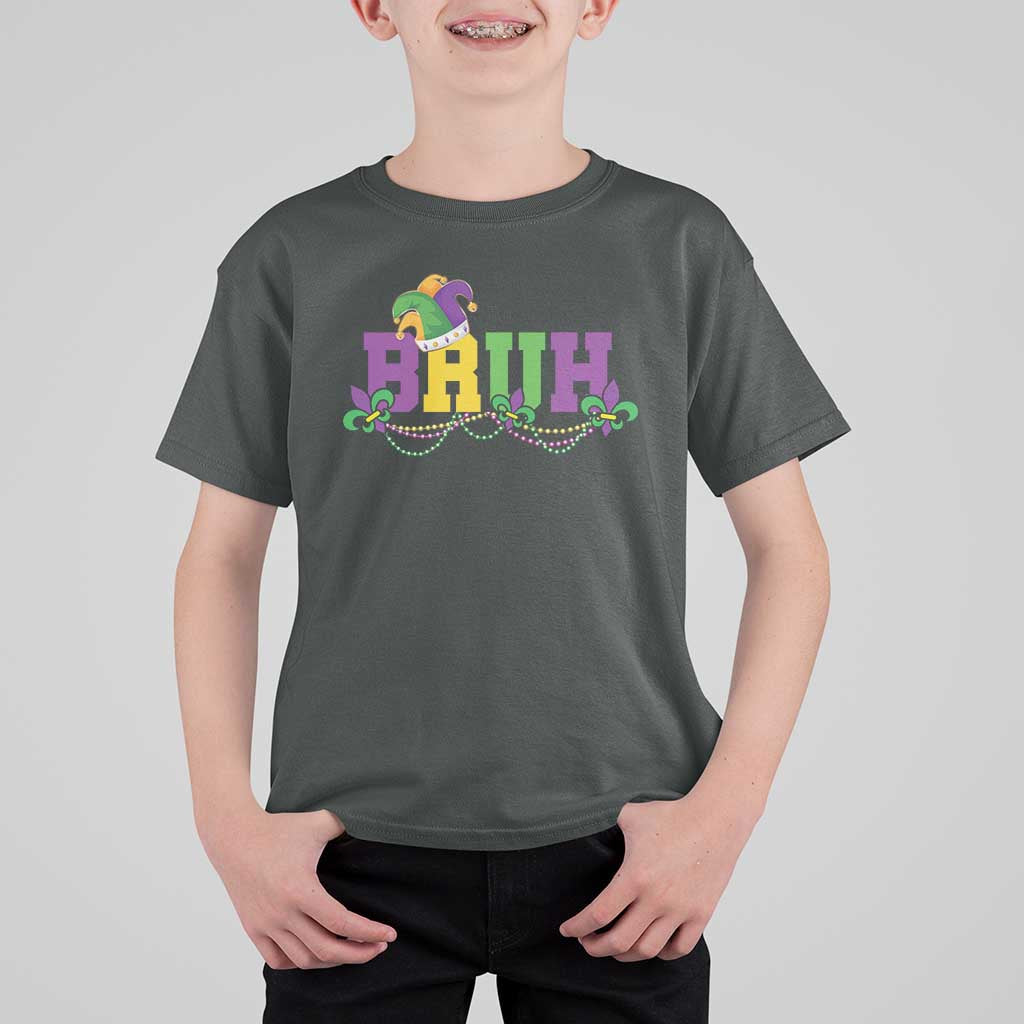 Bruh Mardi Gras T Shirt For Kid Carnival New Orleans Trip Parade Outfit Teens Boys Kids - Wonder Print Shop