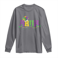 Bruh Mardi Gras Long Sleeve Shirt Carnival New Orleans Trip Parade Outfit Teens Boys Kids - Wonder Print Shop