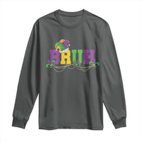 Bruh Mardi Gras Long Sleeve Shirt Carnival New Orleans Trip Parade Outfit Teens Boys Kids - Wonder Print Shop