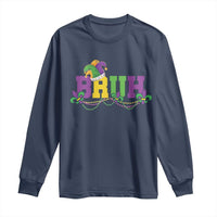 Bruh Mardi Gras Long Sleeve Shirt Carnival New Orleans Trip Parade Outfit Teens Boys Kids - Wonder Print Shop