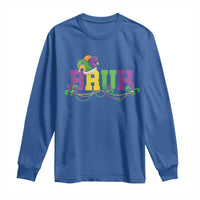 Bruh Mardi Gras Long Sleeve Shirt Carnival New Orleans Trip Parade Outfit Teens Boys Kids - Wonder Print Shop