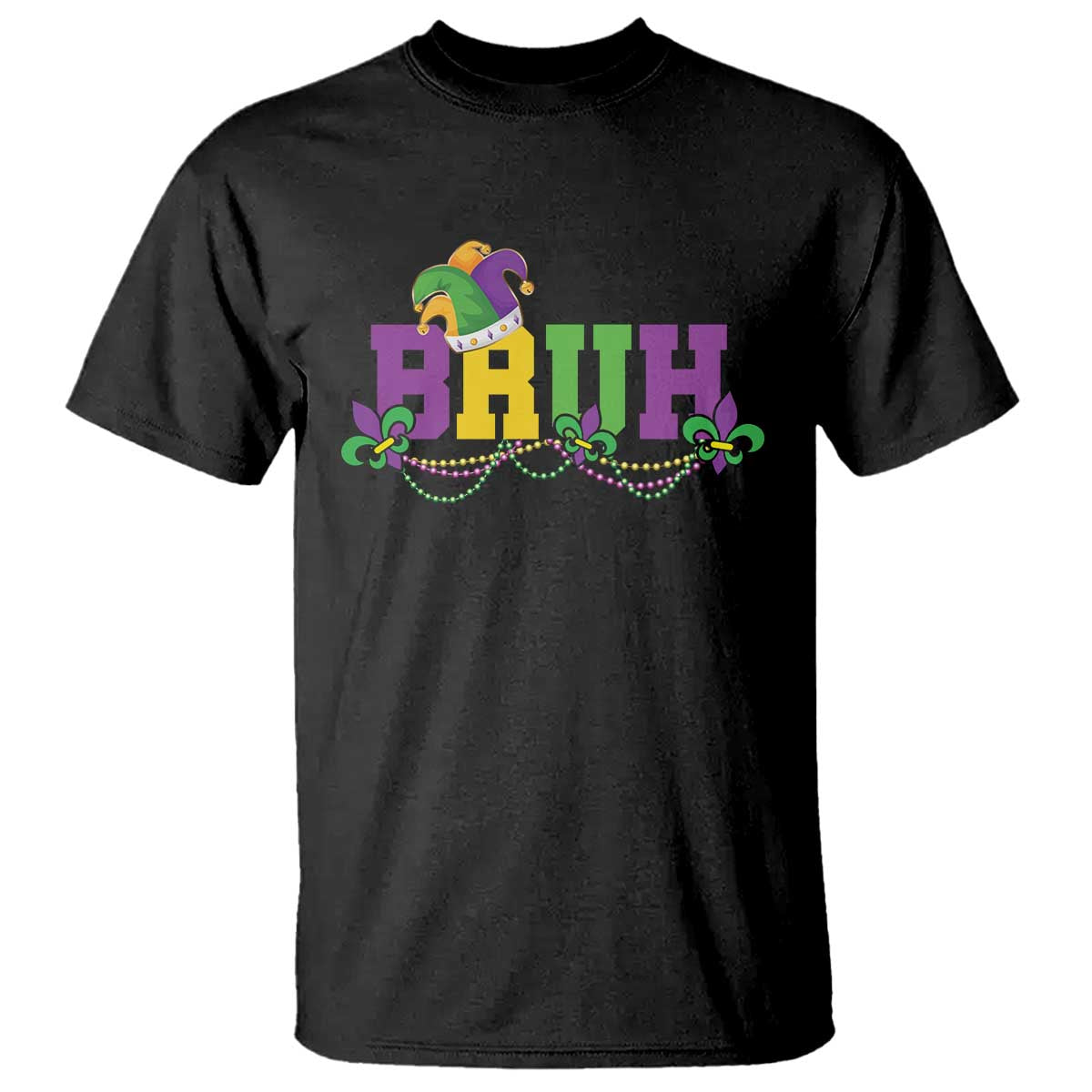 Bruh Mardi Gras T Shirt Carnival New Orleans Trip Parade Outfit Teens Boys Kids - Wonder Print Shop
