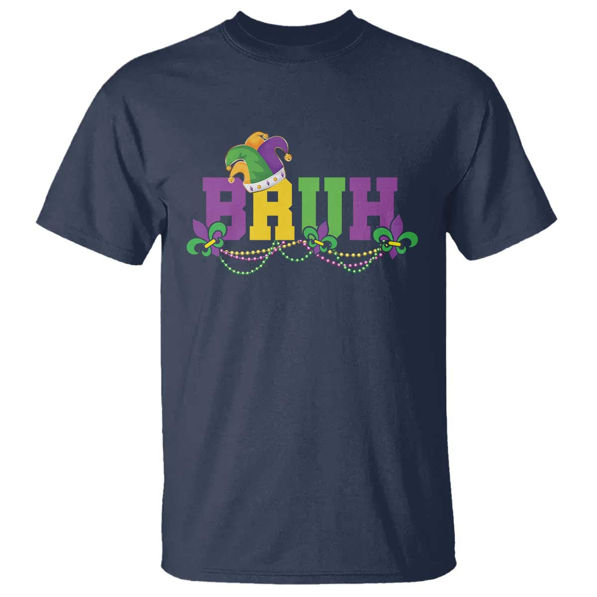 Bruh Mardi Gras T Shirt Carnival New Orleans Trip Parade Outfit Teens Boys Kids - Wonder Print Shop