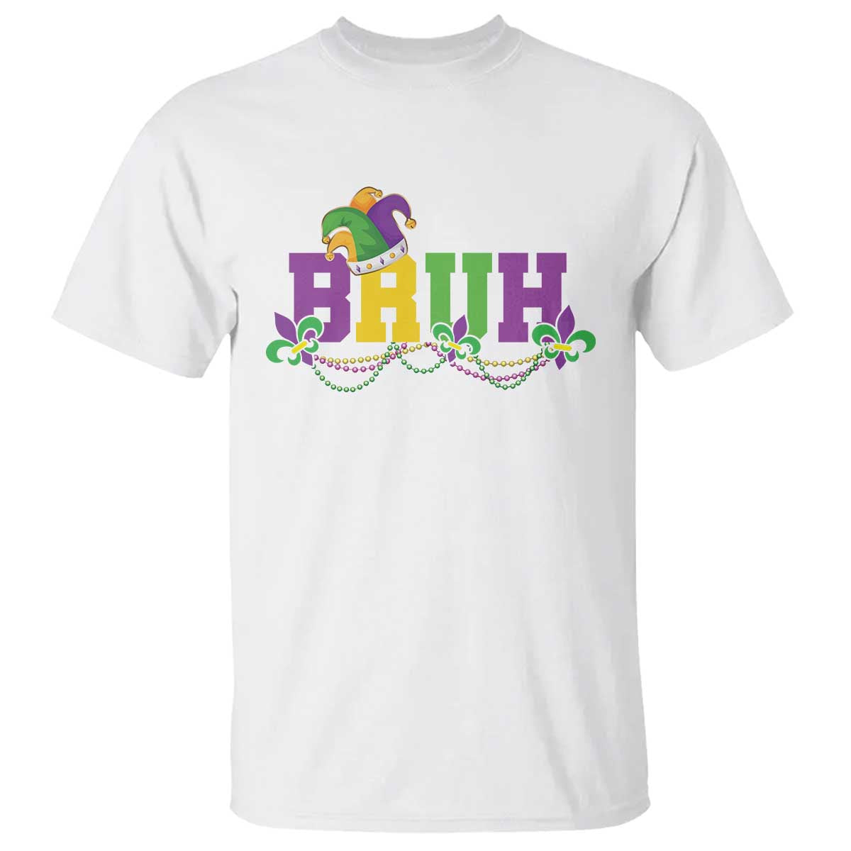 Bruh Mardi Gras T Shirt Carnival New Orleans Trip Parade Outfit Teens Boys Kids - Wonder Print Shop