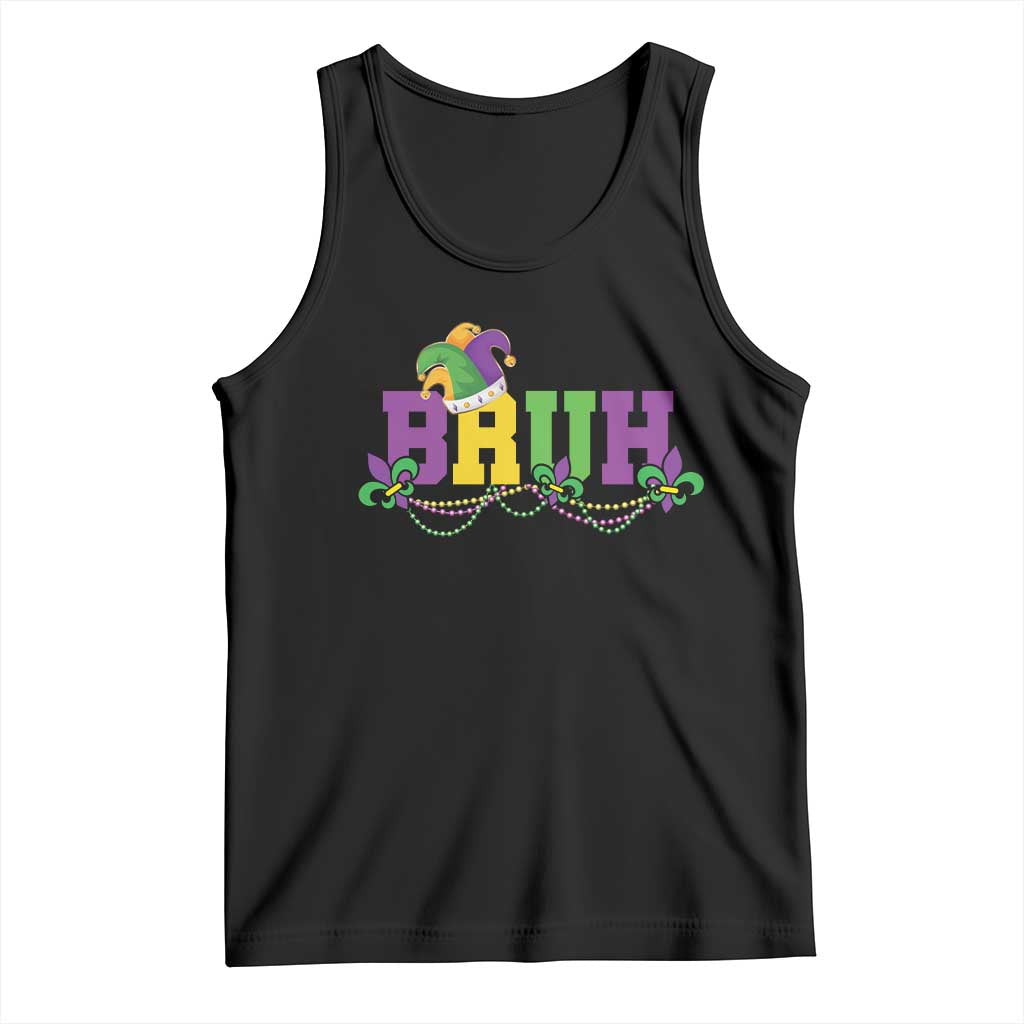 Bruh Mardi Gras Tank Top Carnival New Orleans Trip Parade Outfit Teens Boys Kids - Wonder Print Shop