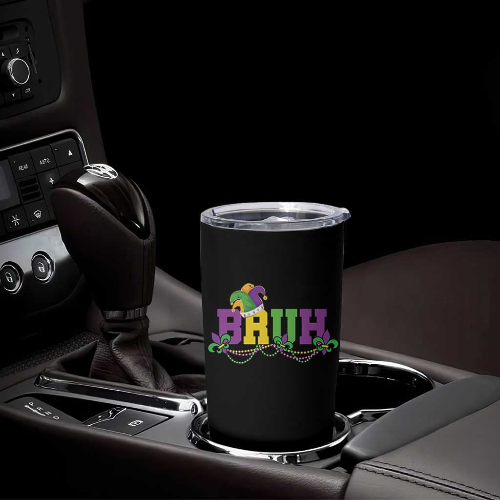 Bruh Mardi Gras Tumbler Cup Carnival New Orleans Trip Parade Outfit Teens Boys Kids - Wonder Print Shop