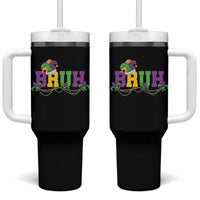 Bruh Mardi Gras Tumbler With Handle Carnival New Orleans Trip Parade Outfit Teens Boys Kids - Wonder Print Shop